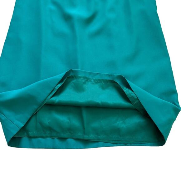 J. Crew Factory Dress Teal Halter Sleeveless Open Wrap Back Shift Size 6 NEW - Picture 9 of 12